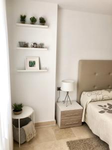 Voodi või voodid majutusasutuse Stylish apartment perfect location toas