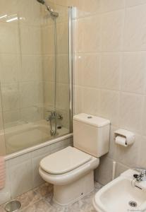 カンガス・デ・オニスにあるApartamento Principadoのバスルーム(トイレ、シャワー、シンク付)
