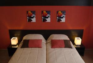 Кровать или кровати в номере Отель Спутник