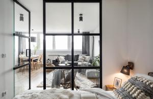 Posteľ alebo postele v izbe v ubytovaní udanypobyt Smrekova Apartament