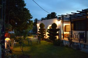 A garden outside Villa Achilleas