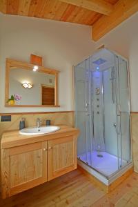A bathroom at B&B Chalet Il Picchio