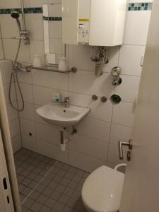 フュルトにある1 Zimmer Apartment KLEIN aber FEINのバスルーム(トイレ、洗面台付)