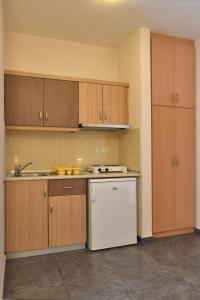 Kuchyň nebo kuchyňský kout v ubytování Aigli Rooms