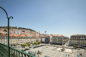 a view of a city with a plaza and buildings at The Visionaire Apartments in Lisbon