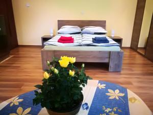 Posteľ alebo postele v izbe v ubytovaní Apartament u Joli