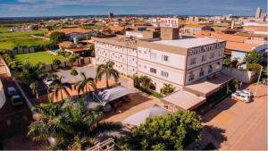 an aerial view of a town with palm trees at Hotel Notre Dame in Luis Eduardo Magalhaes