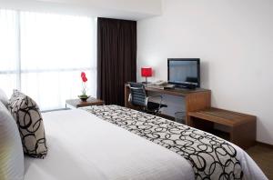 TV a/nebo společenská místnost v ubytování Casa Inn Premium Hotel Queretaro