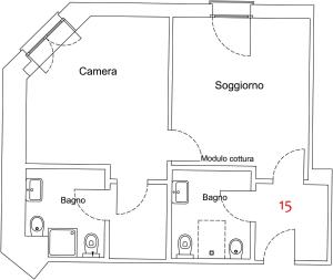 The floor plan of Apartment Lake Maggiore - ITALIA