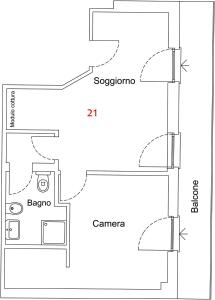 The floor plan of Apartment Lake Maggiore - ITALIA