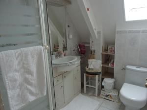 Koupelna v ubytování Chambre d'Hôtes Broualeuc