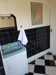 a bathroom with a sink and a mirror at Bridge House in Carrick on Shannon