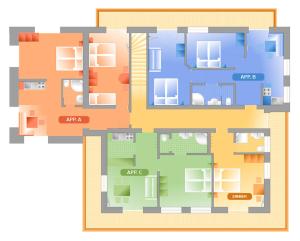 Plán poschodí v ubytovaní Ferienhaus Astrid