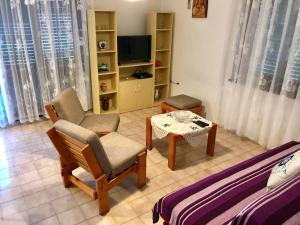 TV a/nebo společenská místnost v ubytování Apartments Markelj