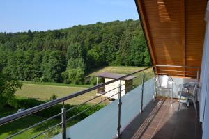 Balkón nebo terasa v ubytování Gästehaus Waldblick