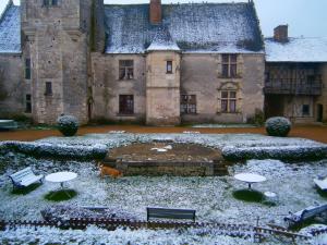 Chateau de Chémery v zimě