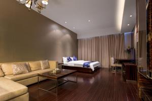 Posezení v ubytování SLOWCOM-Xingyue Pa Zhou Apartment
