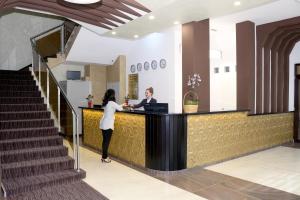 The lobby or reception area at Hotel Restaurant Imperial