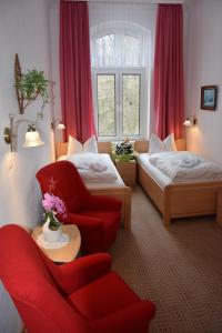 Postel nebo postele na pokoji v ubytování Hotel Nordlicht
