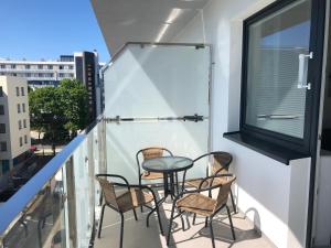 Balkón alebo terasa v ubytovaní Apartament Superior Pastelowy Przy Plaży