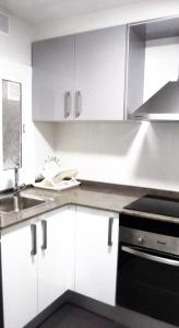 Kuchyň nebo kuchyňský kout v ubytování Apartamentos Atlas Terrassa III