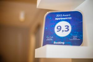 Certifikát, ocenenie alebo iný dokument vystavený v ubytovaní Apartment 63 - 1