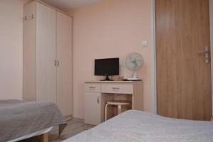 TV a/nebo společenská místnost v ubytování Hostel Gdańsk Sun and Sea