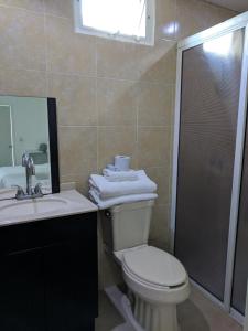 Koupelna v ubytování Hotel Awazul Bacalar