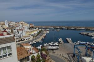 a view of a harbor with boats in the water at Vistas al mar in L'Ametlla de Mar