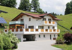 a house on a hill with a solarium at Appartements Naturnah in Schladming