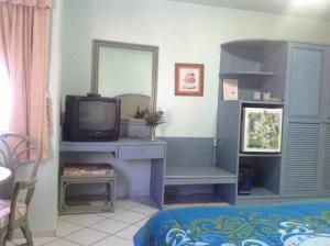 
A television and/or entertainment center at Pension Zum Ross
