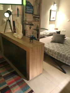 Postel nebo postele na pokoji v ubytování Q luxury rooms Perea center