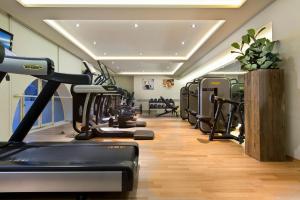 Fitness centrum a/nebo fitness zařízení v ubytování Steigenberger Icon Frankfurter Hof