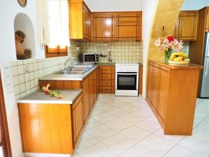 A kitchen or kitchenette at Traditional Cretan Villa