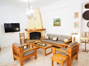 A television and/or entertainment centre at Traditional Cretan Villa