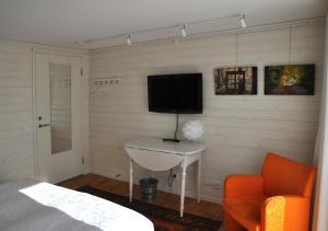 TV a/nebo společenská místnost v ubytování Room In Ekestad