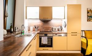 Kuchyň nebo kuchyňský kout v ubytování Unique Central SQUARE business apt. + 6 fotografií
