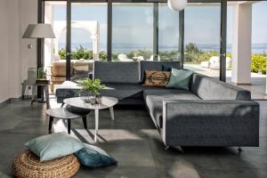 A seating area at Bellevue Villas with private pool