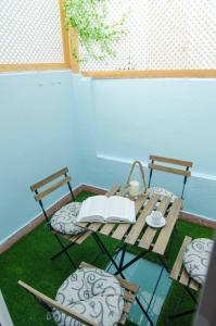 Posezení v ubytování La casita azul de la playa