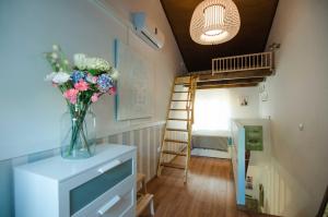 Postel nebo postele na pokoji v ubytování La casita azul de la playa
