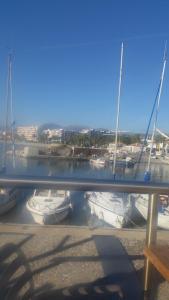 a group of boats are docked in a marina at Chambre chez l’habitant chez Nadine in Cagnes-sur-Mer