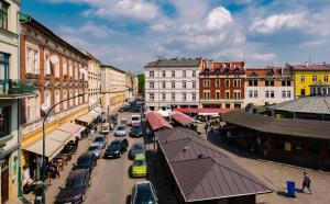 Výhľad na mesto Krakov alebo výhľad na mesto priamo z apartmánu