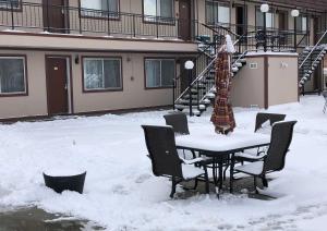 Bristlecone Motel v zimě