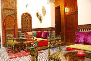 Posezení v ubytování Riad La Maison Verte