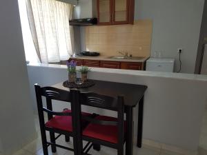 Kuchyň nebo kuchyňský kout v ubytování Hotel Apollon