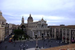 a view of a large building in a city at Dream House Duomo Catania in Catania