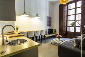 Posezení v ubytování Apartamentos Málaga Picasso + 33 fotografií