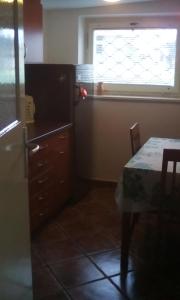Kuchyň nebo kuchyňský kout v ubytování Apartma Pr' Vok