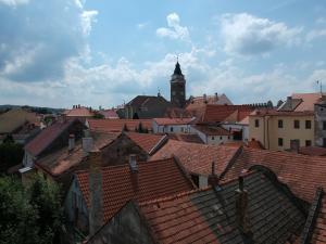 Nespecifikovaný výhled na destinaci Slavonice nebo výhled na město při pohledu z apartmánu