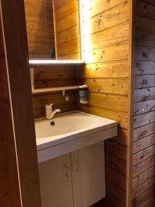 Kúpeľňa v ubytovaní Pfahlbau Rust Robinsonhütte